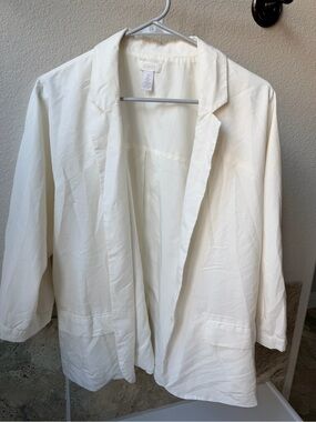 Chico's Cream Open-Front Blazer Jacket